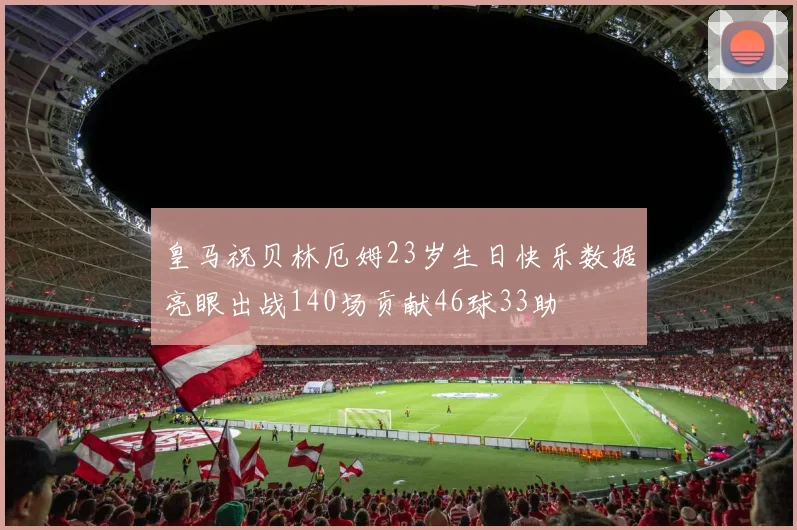 皇马祝贝林厄姆23岁生日快乐数据亮眼出战140场贡献46球33助